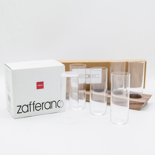 ZAFFERANOWood Base + ULTRALIGHT Glass (6pcs) SET원목 받침 + 자페라노 유리잔_CL01800(6개) 세트MADE IN SLOVAKIA